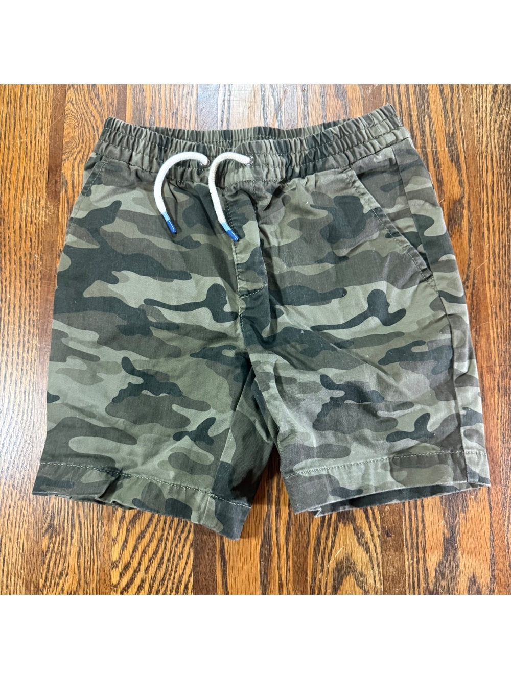 Gap Kids Camo Pull-On Shorts Green Camouflage Elastic Waist Size S